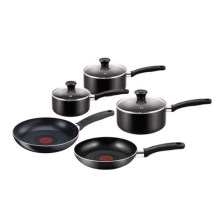 PACK TEFAL ESSENTIAL 5 PIÈCES POTS & PANS - NOIR 